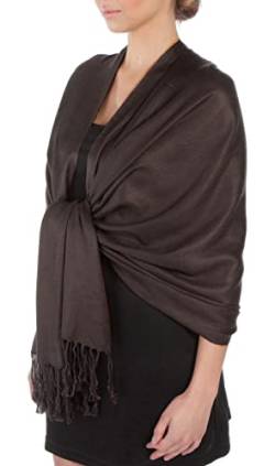 Sakkas Silky Feste weiche Pashmina Schal Wrap Stole - Kaffeebohne von Sakkas