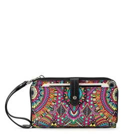 Sakroots Damen Artist Circle Smart Crossbody Große Smartphone-Umhängetasche aus Öko-Twill, wandelbare Geldbörse mit abnehmbarem Handgelenkriemen, inklusive Handygeldbörsen, Regenbogen Wanderlust von Sakroots