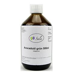 Sala Avocadoöl roh grün kaltgepresst (500 ml Glasflasche) von Sala