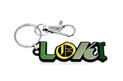 Salesone Schlüsselanhänger Offizielles Marvel's Loki – Offizielles Lizenzprodukt von Disney + Loki-Logo, Anstecknadel und Schlüsselanhänger SalesOne Schlüsselanhänger Loki Logo von SalesOne International, LLC