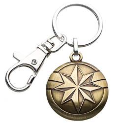 Salesone Captain Marvel Metall Schlüsselanhänger Gold Logo Verkauf Schlüsselanhänger - Marvel Fanartikel von Salesone