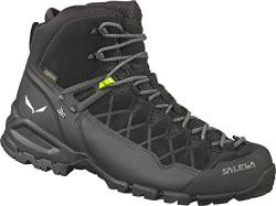 Salewa MS Alp Trainer Mid Gore-TEX Herren Trekking- & Wanderstiefel, Schwarz (Black/Black), 40.5 EU von Salewa