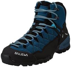 Salewa WS Alp Trainer Mid Gore-TEX Damen Trekking- & Wanderstiefel, Mallard/Maui Blue, 36 EU von Salewa