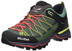 Salewa WS Mountain Trainer Lite Gore-TEX Damen Trekking- & Wanderstiefel, Grün (Feld Green/Fluo Coral), 42 EU von Salewa