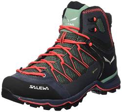 Salewa WS Mountain Trainer Lite Mid Gore-TEX Damen Trekking- & Wanderstiefel, Grün (Feld Green/Fluo Coral), 36 EU von Salewa