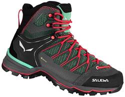 Salewa WS Mountain Trainer Lite Mid Gore-TEX Damen Trekking- & Wanderstiefel, Grün (Feld Green/Fluo Coral), 36.5 EU von Salewa