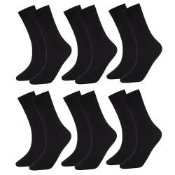 Sallder®️ 6er-Pack schwarze Herrensocken in Größe 41-45 perfekt für den Business-Look. Hochwertige Businesssocken für Komfort und Stil im Arbeitsalltag. von Sallder