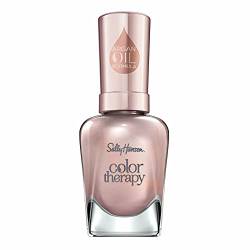 Sally Hansen Color Therapy Nagellack mit Arganöl Powder Room, Gold, sofort pflegender Farblack mit glänzendem Finish, Nr. 200, 1 x 14 ml von Sally Hansen