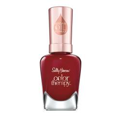 Sally Hansen Color Therapy Nagellack mit Arganöl Unwine’d, Weinrot, sofort pflegender Farblack mit glänzendem Finish, Nr. 370, 1 x 14 ml von Sally Hansen