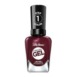 Sally Hansen Miracle Gel Nagellack, ohne künstliches UV-Licht Wine Stock, Weinrot, mit intensiv glänzendem Gel-Finish, Nr. 480 (1 x 14,7 ml) von Sally Hansen