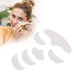 6 Stück Anti Falten Pads,Augenpads,wiederverwendbare Silikon Anti Falten Pads zur Feuchtigkeitsreduzierung Augenringe Schwellungen Falten Augentaschen Behandlung Beauty Tool mit Kinn Patch von Salmue