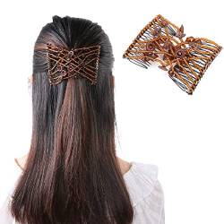 Elastische Haarkämme, Perlenhaarkamm, magischer elastischer Haarklammer-Haarkamm für dickes und einfaches Haar für Frauen (6#) von Salmue