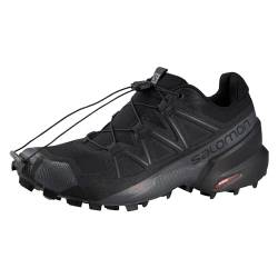 Salomon Speedcross 5 Herren Trail Running Schuhe, Grip, Stabilität, Passform, Black, 44 2/3 von Salomon