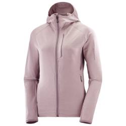 Salomon - Women's Essential Light Warm Full Zip Hoodie - Fleecejacke Gr L;M;S;XL;XXL rosa;schwarz von Salomon