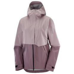 Salomon - Women's Outerpath WP Jacket Pro - Regenjacke Gr L;M;S;XL;XS grün;lila von Salomon