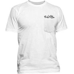 Salt Life Herren Fishermans Glory Rundhalsausschnitt, kurzärmelig T-Shirt, Weiss/opulenter Garten, Medium von Salt Life