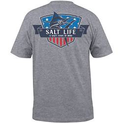 Salt Life Herren Marlin Stat of Mind, Kurze Ärmel, Bequeme Passform T-Shirt, Athletic meliert, Medium von Salt Life