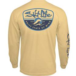 Salt Life Herren Morning Wave Langarm bequemer Passform T-Shirt, Golden Haze, X-Large von Salt Life