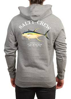 Salty Crew Ahi Mount Fleece Mens Pullover Hoody Small Gunmetal/Heather von Salty Crew