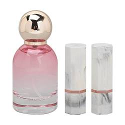 Saluaqui Damen-Parfüm- und Lippenstift-Set, Blumengeschmack, Transparentes Eau de Parfum Spray, Parfümduft mit 2 Lippenstiften, Geschenkset für Damen von Saluaqui