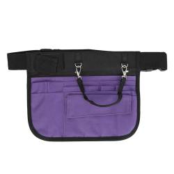 Saluaqui Krankenschwester-Gürteltasche, Mehrere Fächer, Mehrere Fächer, Ausweishalter, Oxford-Stoff-Hüfttasche für Studenten und Krankenschwestern (Purple) von Saluaqui