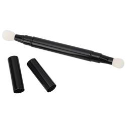 Saluaqui Make-up-Pinsel mit Zwei Enden, Tragbarer, Einziehbarer Doppel-Lidschattenpinsel, Weiche Borsten für Einfaches Auftragen, Automatische Versiegelung, Geeignet für Reisen von Saluaqui