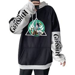 Anime Hoodie Genshin Impact Venti Hoodie Sweatshirts Pullover Neuheit Casual Hoodies für Männer Frauen von Salutebaba