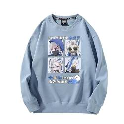 Genshin Impact Neuvillette Unisex Kapuzenjacke Mens Fashion Casual Cosplay Sweatshirt mit Kapuze Womens Pullover Jacke für Erwachsene Jugend von Salutebaba