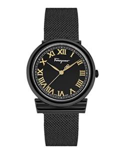 Ferragamo Damen-Armbanduhr, hergestellt in der Schweiz, Gancino-Kollektion, Schwarz, OS, Gancini von Salvatore Ferragamo