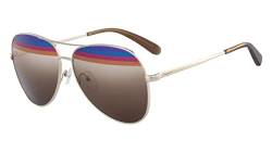 Ferragamo Unisex SF172S 35038 Sonnenbrille, 745 Shiny Gold Brown, 60 von Salvatore Ferragamo