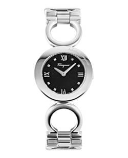 Salvatore Ferragamo Kollektion Luxus Damen Armbanduhr Zeitmesser, Edelstahl, OS, Gancino Armband von Salvatore Ferragamo