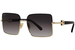 Salvatore Ferragamo Unisex SF302SL Sunglasses, 703 Gold Black, 60 von Salvatore Ferragamo