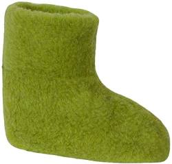 SamWo, 100% Reine Schafwolle Hausschuhe Wollhausschuhe Fußwärmer Hüttenschuhe Stiefel Green PEA, FW 35-36 PEA von SamWo