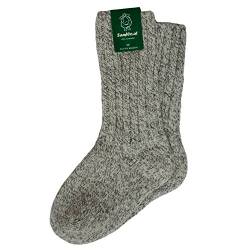SamWo, 100% Schafwoll-Socken, dicke warme Wintersocken wie handgestrickt (DE/NL/SE/PL, Numerisch, 35, 38, Regular, Tall, grau melliert) von SamWo