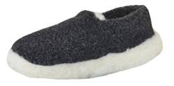 SamWo, Schafwoll-Wohlfühl-Hausschuh/Pantoffeln Unisex, weiche rutschfeste Sohle, 100% Merinowolle, SWHG 43-43 sw von SamWo