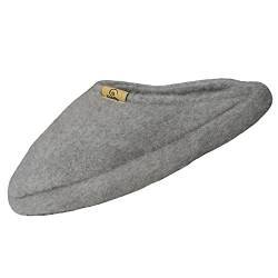 SamWo, Schafwoll-Wohlfühl-Hausschuhe/Pantoffeln,weiche rutschfeste Sohle,100% Schafwolle, SWH felt (37-38 EU, hellgrau, numeric_37) von SamWo