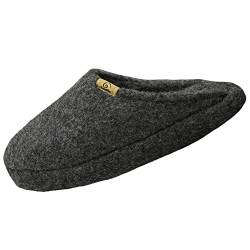 SamWo, Schafwoll-Wohlfühl-Hausschuhe/Pantoffeln,weiche rutschfeste Sohle,100% Schafwolle, SWH felt (41-42 EU, anthrazit, numeric_41) von SamWo