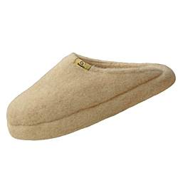 SamWo, Schafwoll-Wohlfühl-Hausschuhe/Pantoffeln,weiche rutschfeste Sohle,100% Schafwolle, SWH felt (43-44 EU, caramel, numeric_43) von SamWo