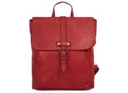 Cityrucksack SAMANTHA LOOK Gr. B/H/T: 25 cm x 32 cm x 7 cm, rot Rucksäcke von Samantha Look