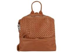 Cityrucksack SAMANTHA LOOK Gr. B/H/T: 31 cm x 31 cm x 9 cm, braun (cognac) Rucksäcke von Samantha Look