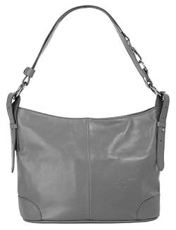 Samantha Look Umhängetasche grau echt Leder Damen - 017786 von Samantha Look