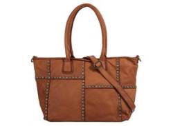 Shopper SAMANTHA LOOK Gr. B/H/T: 48 cm x 28 cm x 15 cm onesize, braun (cognac) Damen Taschen Handtaschen von Samantha Look