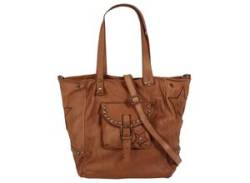 Shopper SAMANTHA LOOK Gr. B/H/T: 54 cm x 37 cm x 22 cm onesize, braun (cognac) Damen Taschen Handtaschen von Samantha Look