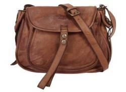 Umhängetasche SAMANTHA LOOK Gr. B/H/T: 30 cm x 26 cm x 11 cm onesize, braun (cognac) Damen Taschen Handgepäck von Samantha Look