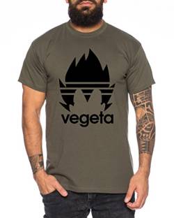 Adi Vegeta Herren T-Shirt One Goku Dragon Master Son Ball Vegeta Turtle Roshi Piece Golds Db, Farbe:Khaki;Größe:XL von Sambosa