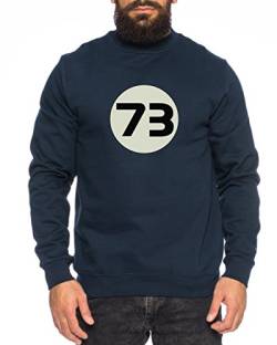 Big Sheldon 73 Bang Nerd Theory Sheldon Sweatshirt Pullover Sweat Longsleeve, Farbe:Navy;Größe:XL von Sambosa