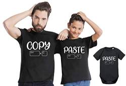 Copy Paste - Partner - T-Shirt Vater Sohn Papa Kind Baby Strampler Body Partnerlook, Größe:XL, T-Shirts:Herren T-Shirt Weiß von Sambosa
