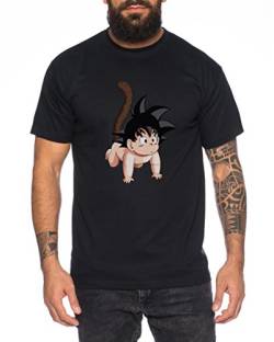 Dragon Vegeta Ball Son Goku Roshi DBZ Kult Fun Manga Anime Baby Herren T-Shirt, Farbe:Schwarz;Größe:L von Sambosa