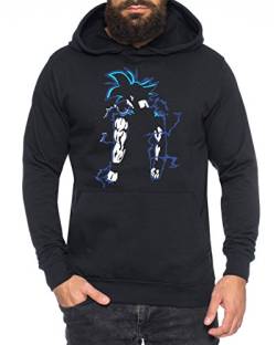 Goba Nerd Herren Hoodie One Goku Dragon Master Son Ball Vegeta Turtle Roshi Piece Golds Db, Farbe:Schwarz;Größe:L von Sambosa