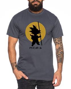 Goku Sun Son One Dragon Master Son Ball Gym Vegeta Roshi Piece Golds Herren T-Shirt, Farbe:Dunkelgrau;Größe:L von Sambosa